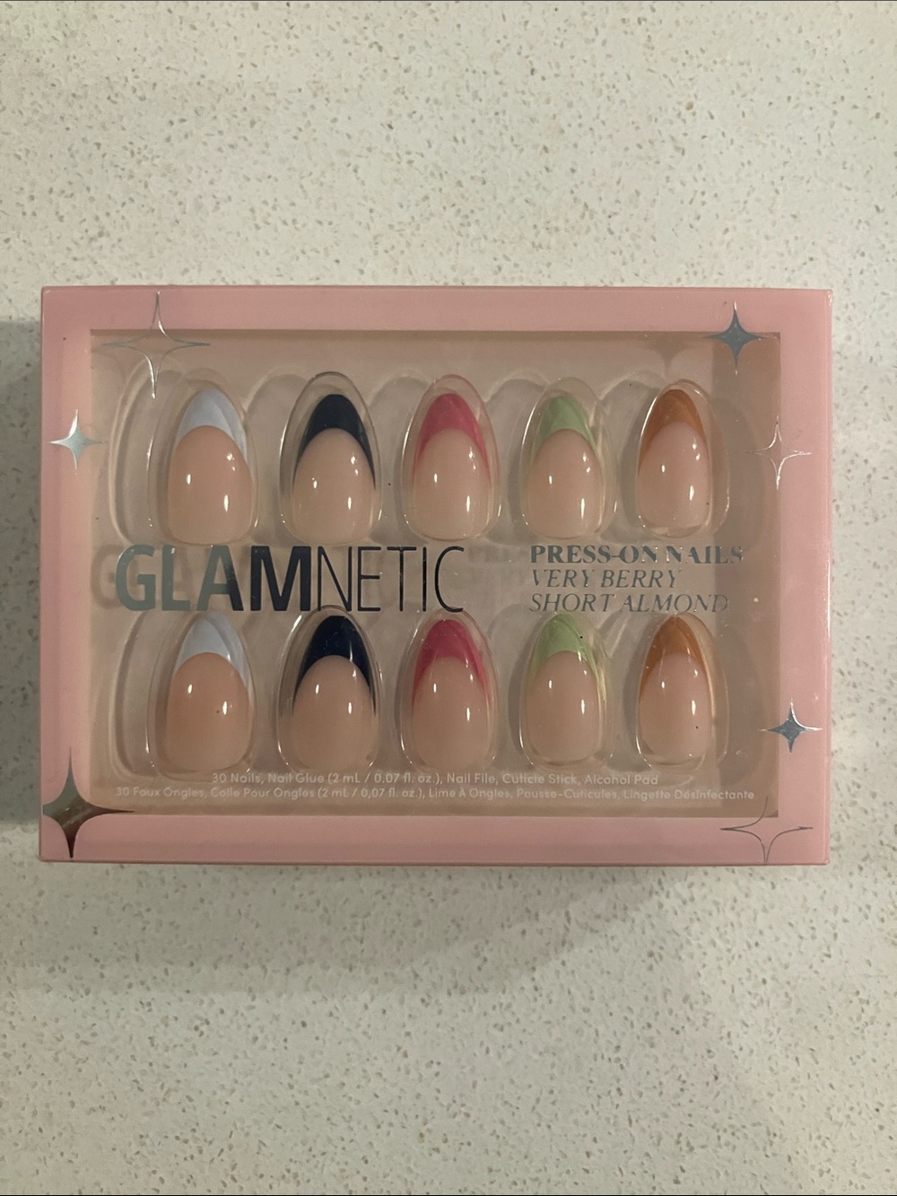 Glamnetic - Very Berry Short Almond Press-On Nails – French Tips (unopened)
